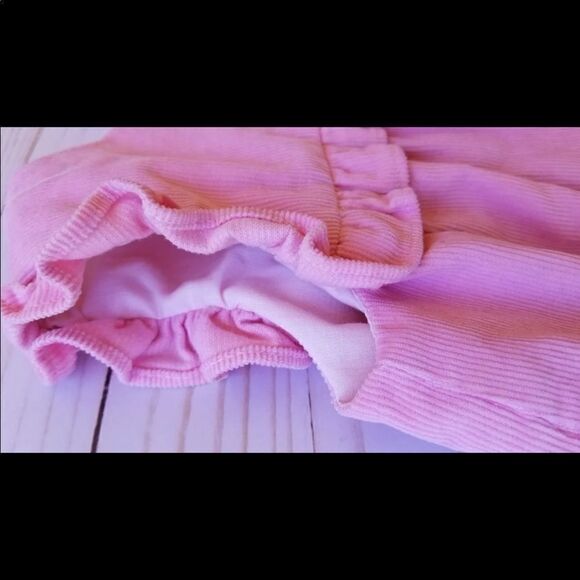 American vintage smocked cottagecore corduroy dress Betti Terrell Johnston pink - Picture 3 of 5